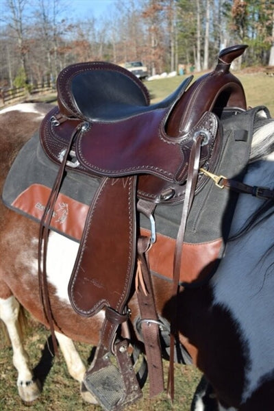 Freeform Virginian Western Barrel Treeless Saddle