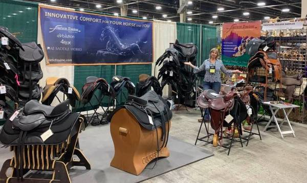Freeform Treeless Saddles booth at the Horse World Expo 2020 in Harrisburg, PA.